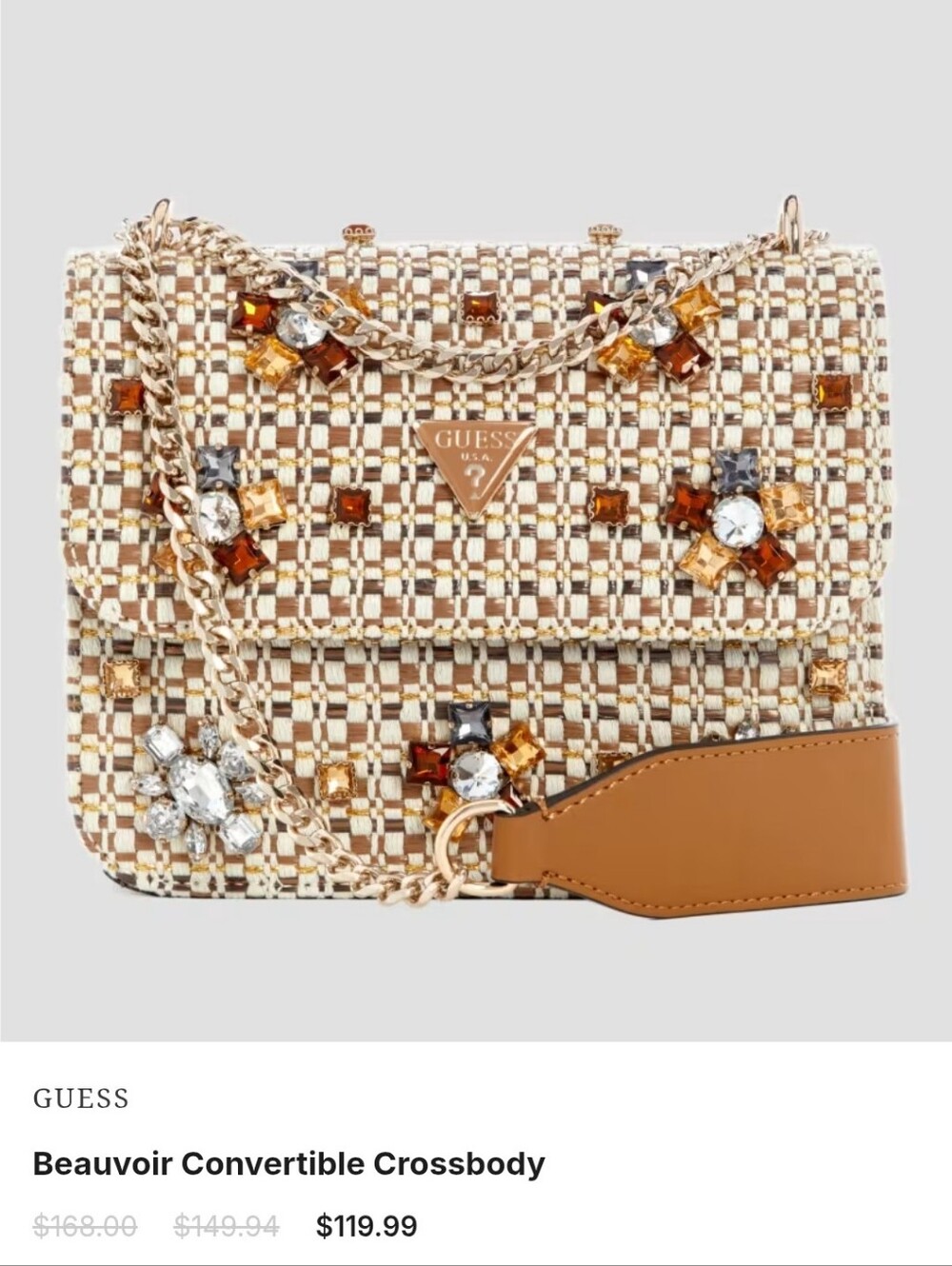 Guess Beauvoir Convertable Crossbody Bag Nwt!